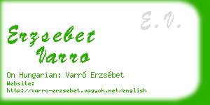 erzsebet varro business card