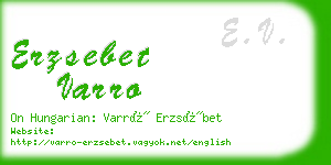 erzsebet varro business card